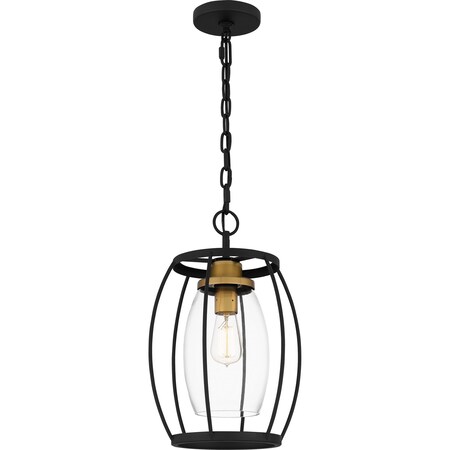 Quoizel Thyme Outdoor Mini Pendant 1 Light Earth Black THY1511EK